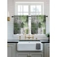 thumbnail image 2 of Sage Green Grey Tier Curtains 24 Inch Length,Sheer Curtains for Bedroom Living Room,Modern Oil Painted Abstract Art Aesthetics Rod Pocket Voile Drapes Kitchen Curtains Small Window 27.5"x24" 2 Panels, 2 of 7