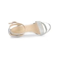 thumbnail image 5 of BLISSFUL STEP Women's Shoes Glitter Stiletto Heel Sandals Ankle Strap Open Toe Party Shoes Silver 10, 5 of 9