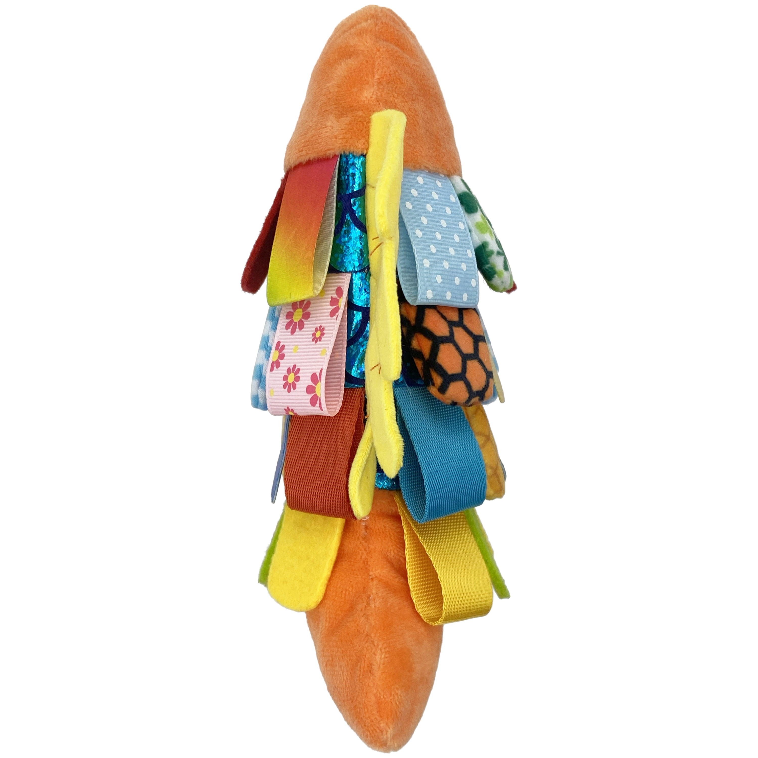 Vibrant Life Flappy Fish Plush Dog Toy with Crinkle and Squeaker, Multicolor