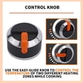 thumbnail image 3 of 2 Pcs Gas Griddle Knobs Replacement, Orange Frying Pan Grill Control Knobs Replacement Parts Compatible with Blackstone 17" 22" 28" 36" Griddle Accessories, 3 of 7