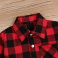 thumbnail image 7 of Tiny Cutey Toddler Baby Boy Christmas Red Long Sleeve Button Down Plaid Flannel Shirt,12-18 Months, 7 of 7