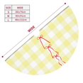 thumbnail image 3 of KLL 48" Christmas Tree Skirt Lemon Yellow Checkboard Xmas Tree Skirts Mat for New Year Xmas Holiday Party Indoor Outdoor Home Decoration, 3 of 7