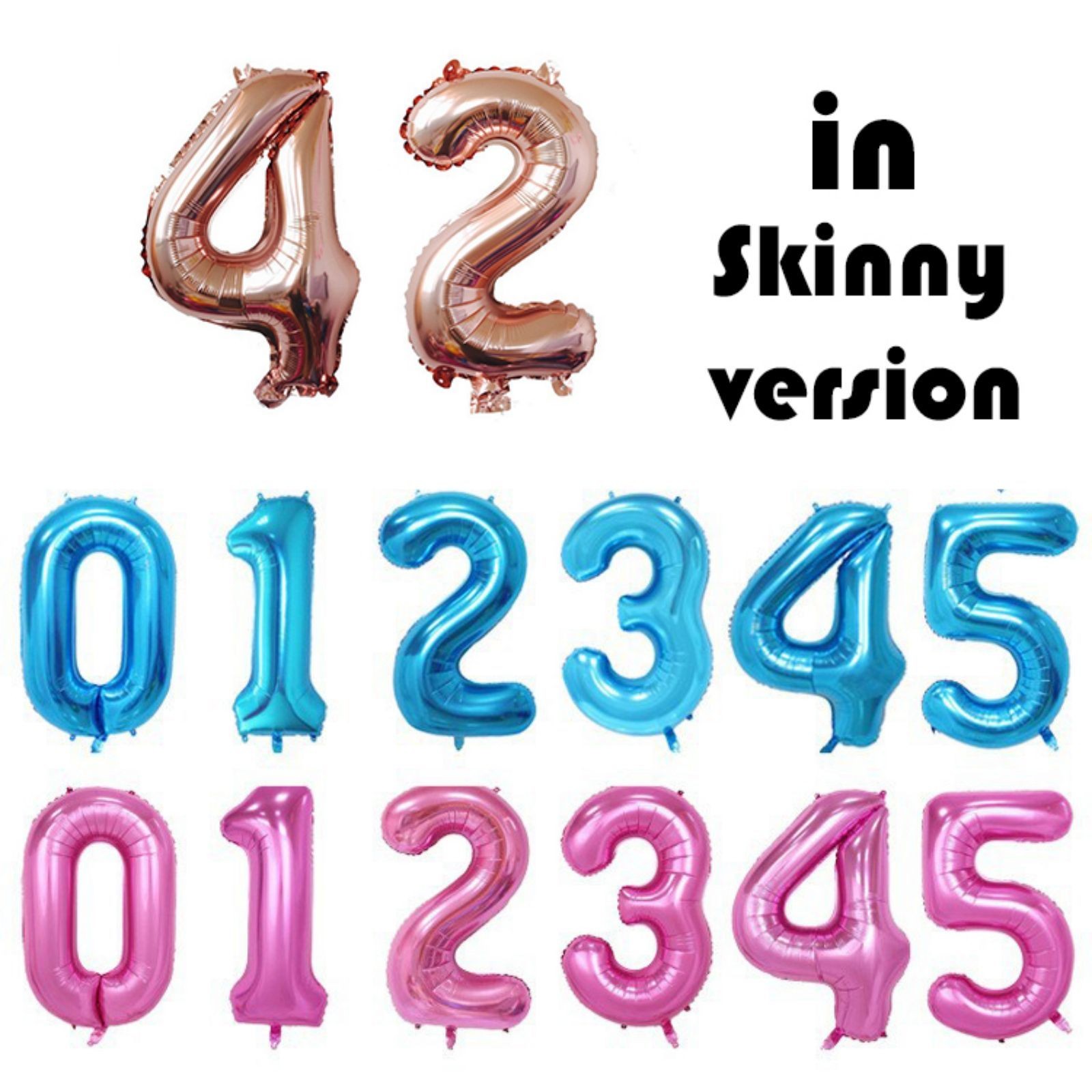 Brisezzs 42 Inch Large Foil Helium Number Balloon Birthday Wedding 