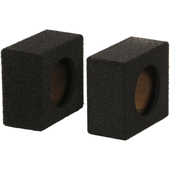 Q Power QBTW6.5 Single 6.5-Inch Sealed Universal Speaker Boxes with Durable Bed Liner Spray