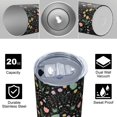 thumbnail image 4 of Pioneer Flower Floral Print Pattern 20oz Skinny Tumbler with Straw & Lid, Double Wall Vacuum Insulated Cup, Leak-Proof, Cup Holder Friendly, Hot 6H Cold 12H, 4 of 6