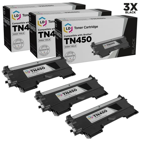 Compatible Brother Set of 3 TN450 High Yield Toner Cartridges TN-450 TN420 TN-420 MFC-7360N HL-2240 DCP-7060D DCP-7065DN HL-2280DW HL-2275DW HL-2270DW HL-2242D Intellifax 2840