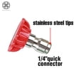 thumbnail image 5 of Luxtrada 5 Piece Pressure Washer Nozzles - Premium Pressure Washer Nozzles - 1/4" Quick Connect Design Up to 4,500 PSI 2.5 GPM, 5 of 8