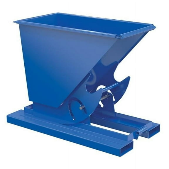 Vestil D-33-HD-NB 6000 lbs 0.33 cu. Yard Steel Heavy Duty No Bump & Dump Hopper - Blue