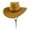 Gold, variant on Kmdttou Fashion Men And Women Drawstring Decoration Suede Western Cowboy Hat Jazz Hat ,Foldable Travel Visor Hat