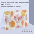 thumbnail image 3 of Yayeee Toggle Light Switch Wall Plate 3-Gang 6.37"x4.48" Decorative Outlet Cover, Floral Orange, 3 of 7