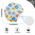 thumbnail image 2 of Ryvnso Wild Flowers Round Plate Mats Dining Table Placemat Set of 4 for Holiday Decoration, 2 of 7