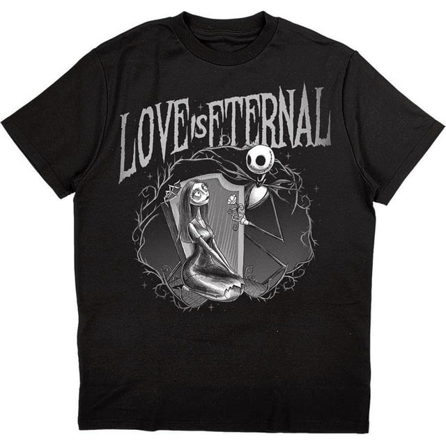 Nightmare Before Christmas T-Shirt en Coton pour Adulte « Love Is Eternal »