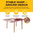 thumbnail image 4 of Valentine's Day Table Cloths for 3 Foot Rectangle Tables, Love Tree Branches Truck Roses Beige Patio Waterproof Elastic Fitted Tablecloths, Washable Rectangular Table Cover for Camping, 4 of 8