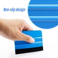 thumbnail image 2 of 4 Inch Plastic Felt Edge Squeegee Tool Vinyl Squeegee for Window Tint, Wallpaper, Decal Sticker, Blue, 2Pcs, 2 of 5