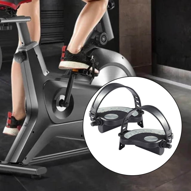 Vélo d'Exercice Pédales de Vélo avec Sangles Réglables Court 14mm Uniquement Broche de Vélo