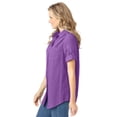 thumbnail image 3 of Woman Within Plus Size Petite Short-Sleeve Button Down Seersucker Shirt, 3 of 6