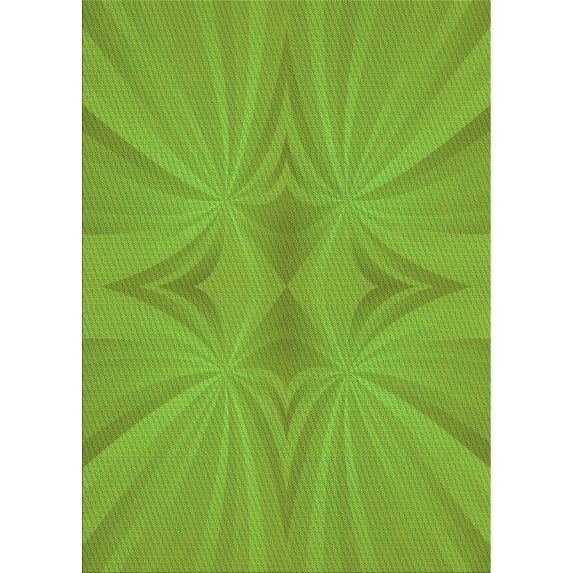 Ahgly Company Indoor Rectangle Patterned Lawn Green Area Rugs, 7' x 9'