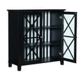 thumbnail image 3 of Linon Rapture Awning Stripe Large Cabinet, Black, 36" Wide, 3 of 10
