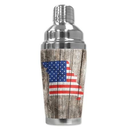 

Mugzie brand 16-Ounce Cocktail Shaker with Insulated Wetsuit Cover - Missouri Map