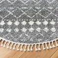 thumbnail image 4 of SAFAVIEH Berber Fringe Vinal Aztec Shag Area Rug, Gray/Ivory, 6'7" x 6'7" Round, 4 of 11