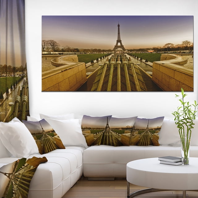 Belle Vue de Paris Tour Eiffel - Grand Paysage Impression sur Toile