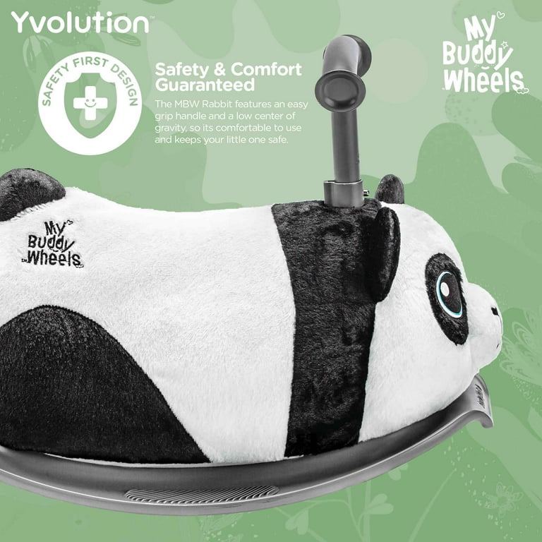 Yvolution My Buddy Roller 2-in-1 Panda Plush Ride-On Toy, Rocker
