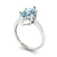 thumbnail image 2 of 2.5 ctw Solitaire Anniversary Ring for Women | Marquise Cut Natural Aquamarine | Hyperallergenic Solid 14K White Gold, 2 of 5