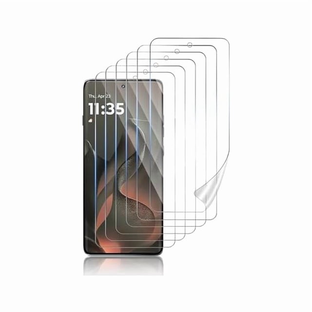 ccwmincc 6 pack for Motorola Edge 2025 TPU Screen protector.Full Coverage.HD Clear.Bubble-Free.Support Fingerprint Unlock.Easy Installation.For Moto Edge 60 Fusion/60 Pro screen protector