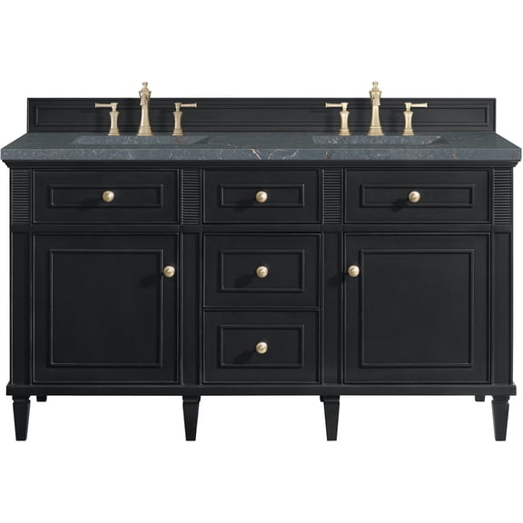 James Martin Vanities 424-V60d-Fpbl Lorelai 60" Free Standing Double Basin Hardwood Vanity