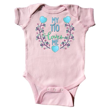 

Inktastic My Tío Loves Me with Flowers and Hearts Gift Baby Boy or Baby Girl Bodysuit