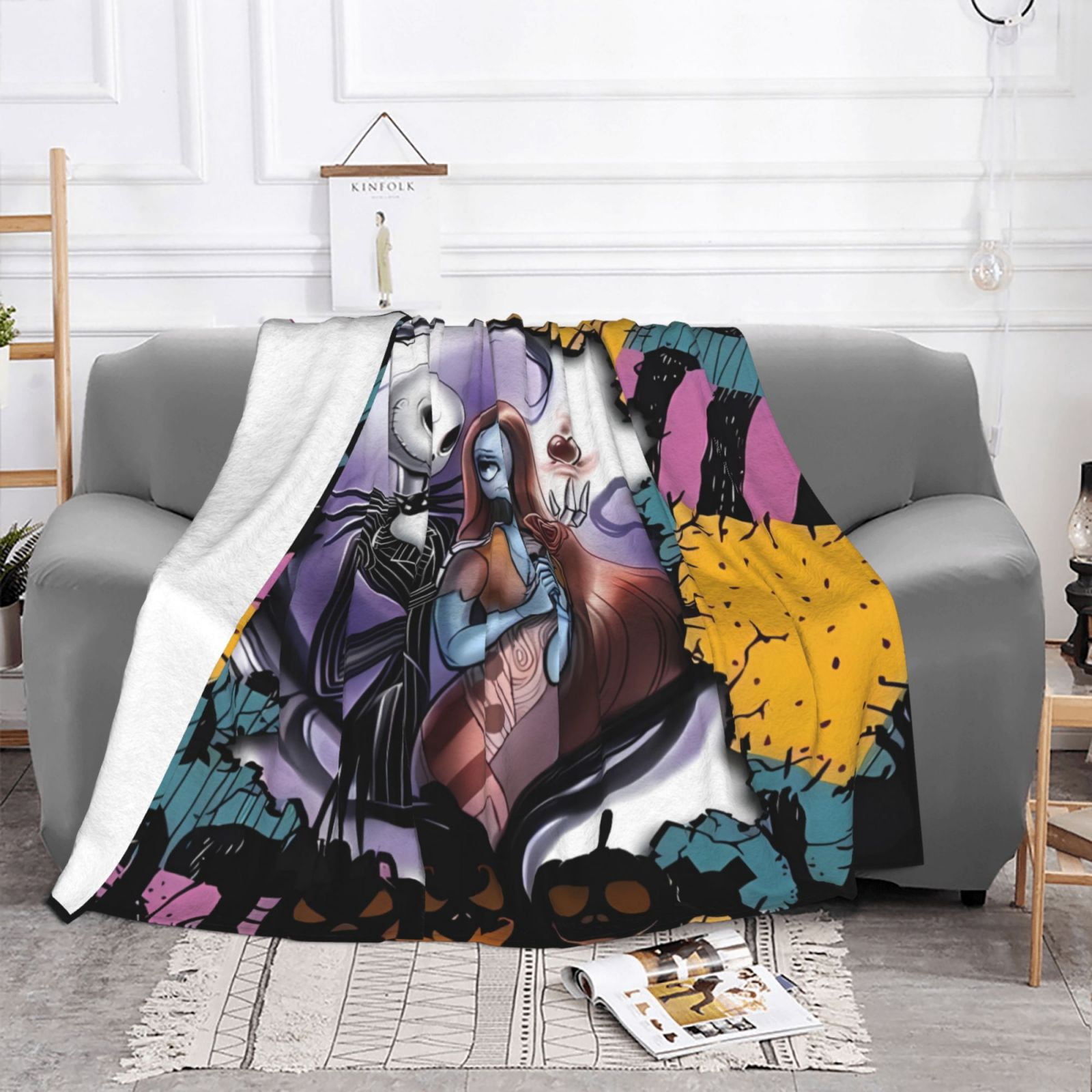 Nightmare Before ChristmasBlanket 80x60,Throw Blanket Gifts for Fans Lover Girls Boys Women Present Hoodie Him Bed