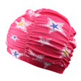 thumbnail image 1 of Gorro de baño de gran tamaño para mujer, para cabello largo y corto, para piscina, aguas termales, moda Joker, gorro de baño de tela con protección para los oídos, 1 of 4