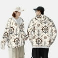 thumbnail image 4 of Kdxio Anchor with Rope Print Women Men Sun Protection UPF 50+ Jackets Zip Up Long Sleeve Hoodie Hiking Lightweight with Pockets, 4 of 7