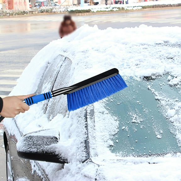 Long Handle Car Brush and Ice Scraper Winter Windshield Frost Removal Tool with Non Damaging Design