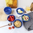 thumbnail image 4 of TP 10 Ounce Melamine Bowls Set, 4.5" Unbreakable Soup Bowls, Cereal Bowl Set of 6, Blue, 4 of 7