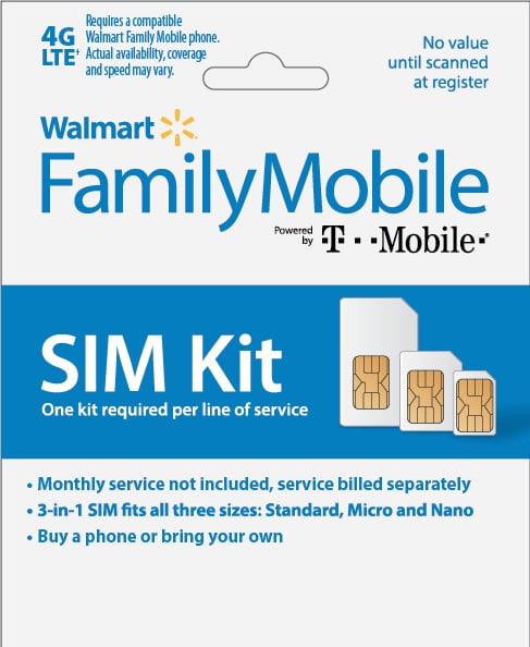 T-mobile Walmart Family Mobile Sim Kit – Walmart Inventory Checker ...