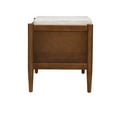 thumbnail image 4 of Pemberly Row 19.5" Solid Wood Accent Bench with Storage & Cushion in Walnut, 4 of 8