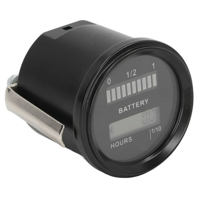 Compteur d'Heure de Batterie, Compteur de Capacité de Batterie Multifonction pour Chariot de Voiture Électrique RV