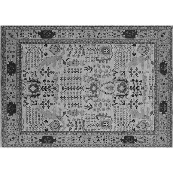 Ahgly Company Indoor Rectangle Oriental Gray Traditional Area Rugs, 3' x 5'