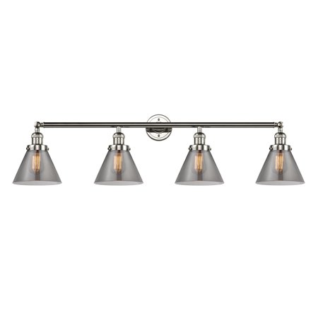 

Innovations Lighting 215 Large Cone Cone 4 Light 44 Wide Commercial Vanity Light - Nickel