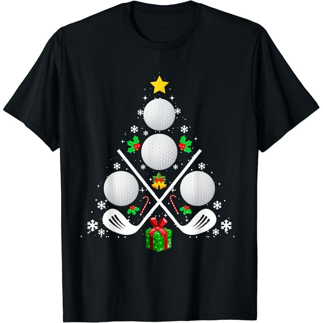 Équipement de Golf Arbre de Noël T-Shirt de Golf de Noël - comme sur l'Image - m