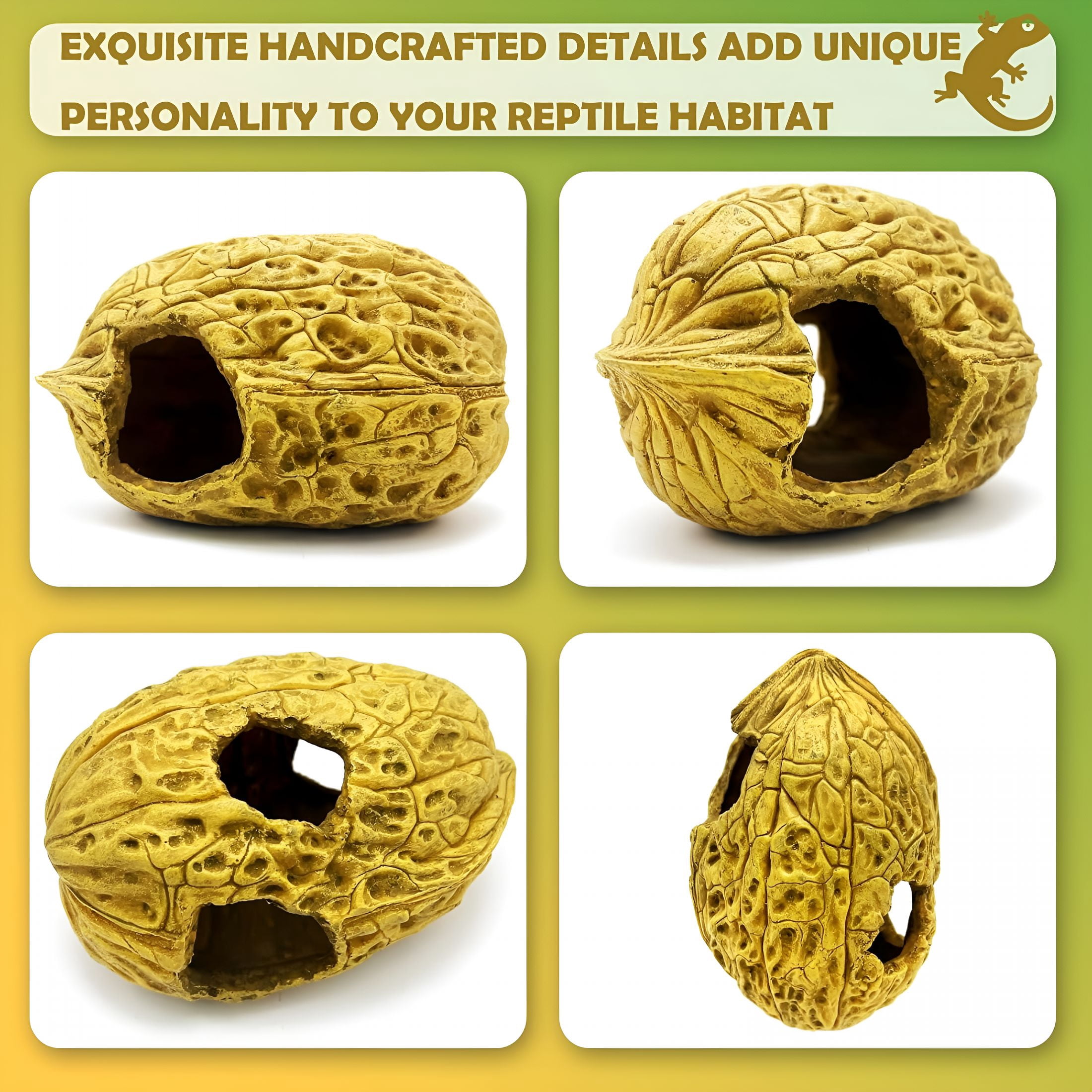 ACDANC 2026 New Pumpkin Leopard Gecko Hide Reptile Bearded Dragon Tank Hideout Caves Accessories Halloween Turtle Lizard Snake Décor Amphibian Habitat Tortoise Terrarium Decoration