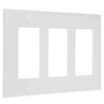 thumbnail image 2 of 3-Gang Screwless Wall Plate Decorator Outlet Covers for Electrical Outlets Light Switch Hidden Screw Face Plates, 2 of 7