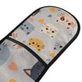 thumbnail image 4 of Yayeee Double Oven Mitt Kitchen Heat Resistant Baking 35" x7" Quilted Glove, Cute Cartoon Cat, 4 of 6