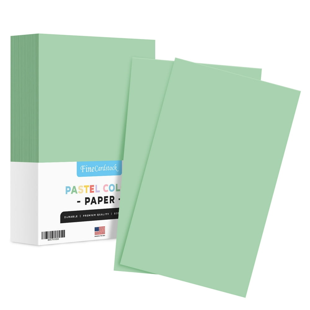 Green Pastel Color Paper 20lb. Size 8.5 X 14 Legal/Menu Size 500