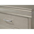 thumbnail image 3 of CoSoTower 5-Drawer Tall Chest Modern 1pc Beige Champagne Texture Finish Solid Wood Wooden Crystal Tufted Handle Bedroom Home Furniture, 3 of 5