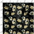 thumbnail image 2 of Soimoi Florals Print, Poly Taffeta Fabric, Decor Sewing Fabric by The Yard 56 Inch Wide, Decorative Fabric for Outdoor Upholstery, Umbrellas and Home Accents, Black & Yellow, 2 of 6