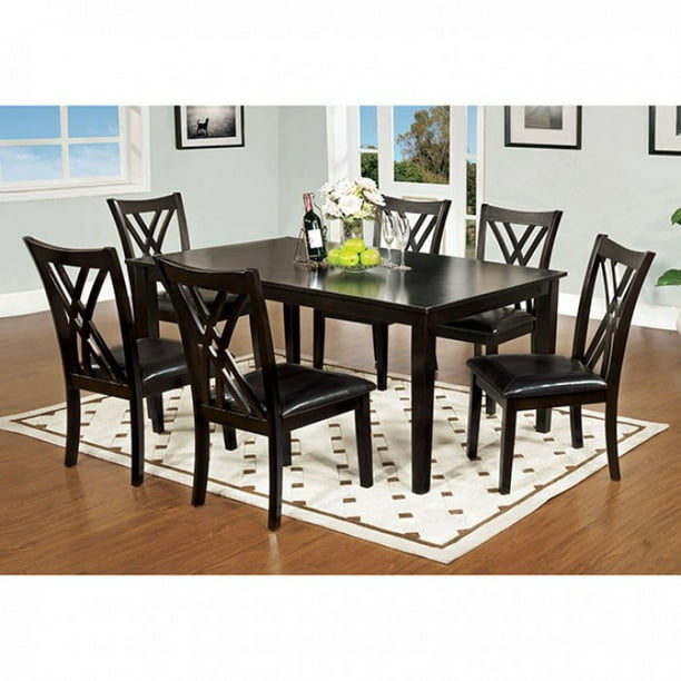 Springhill Enticing 7 Piece Dining Table Set Espresso Walmart Com Walmart Com