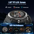 thumbnail image 6 of Smartwatch for Men, 1.39'' with Bluetooth Answer Make Calls/120+ Sport Mode/30-Day Standby, Rugged Smartwatch fits for Android and iPhone Devices Black, 6 of 7