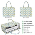 thumbnail image 2 of Large Capacity Tote Bag,Yellow Lemon Fruit Patterns Blue White Pattern Handbag Fashion Luxury Tote Bag,15.7"x13"x 5.1" Inches,Laptop Compatible, 2 of 6